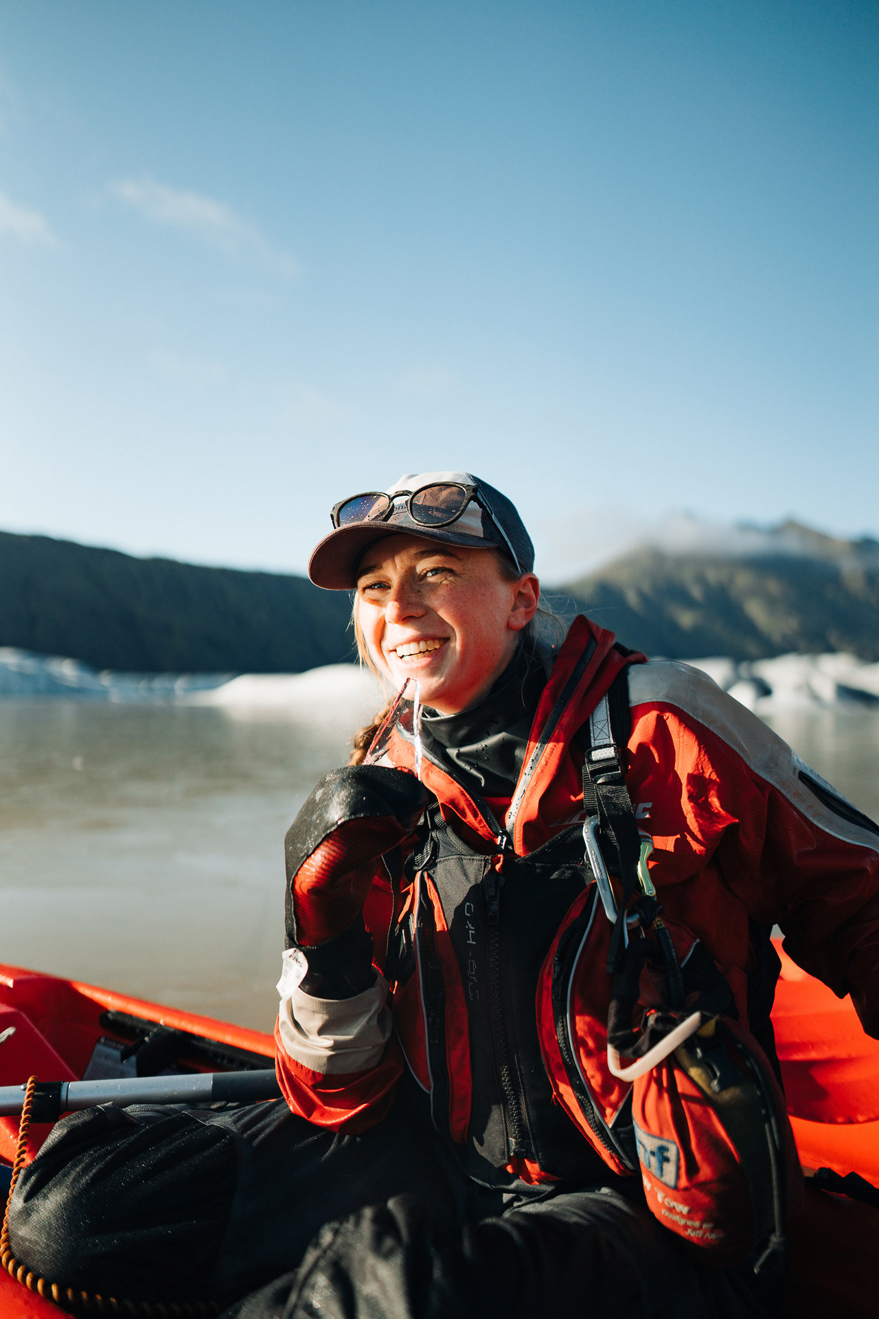 Small icebreakers in the lagoon of the Heinabergson glacier - My, Iceland, Travels, Kayak, Iceberg, glacial lake, Lagoon, Longpost