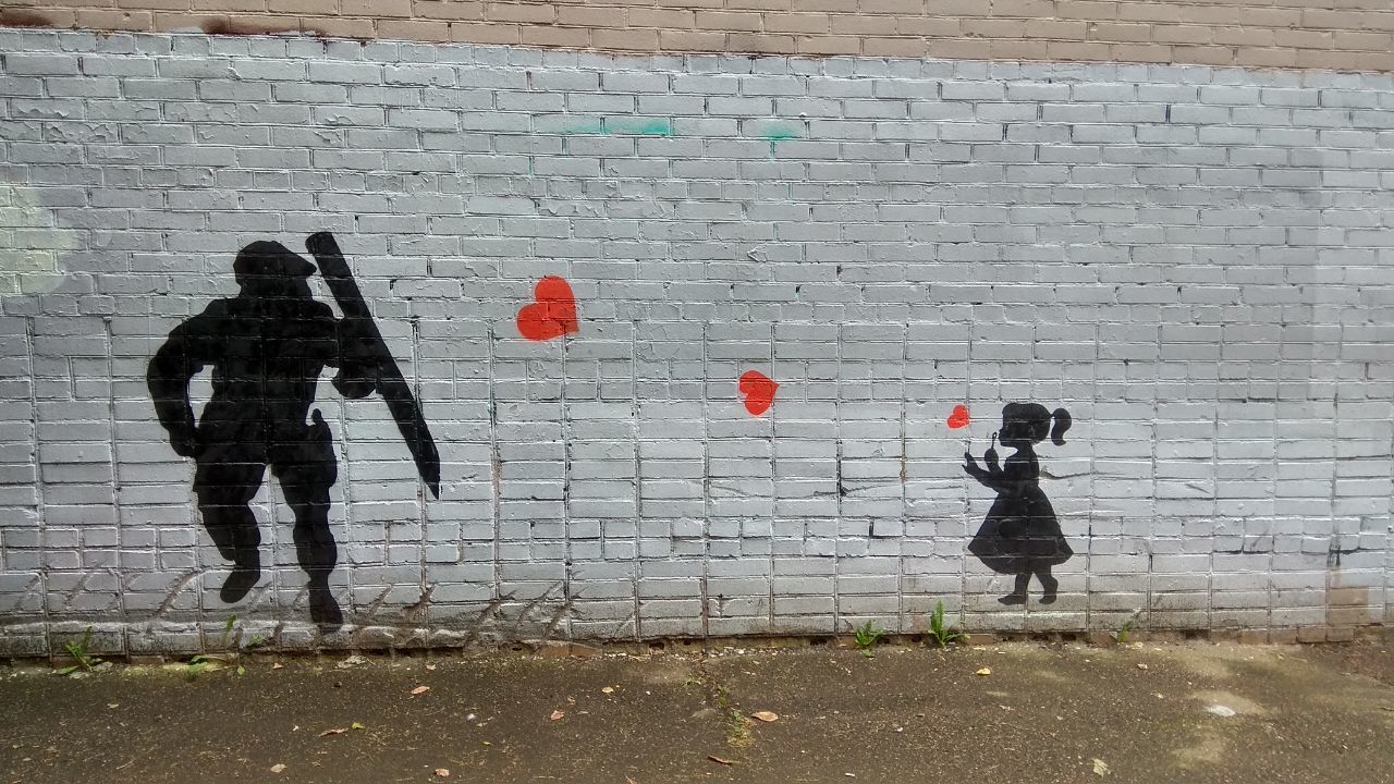 Мытищинский Banksy | Пикабу
