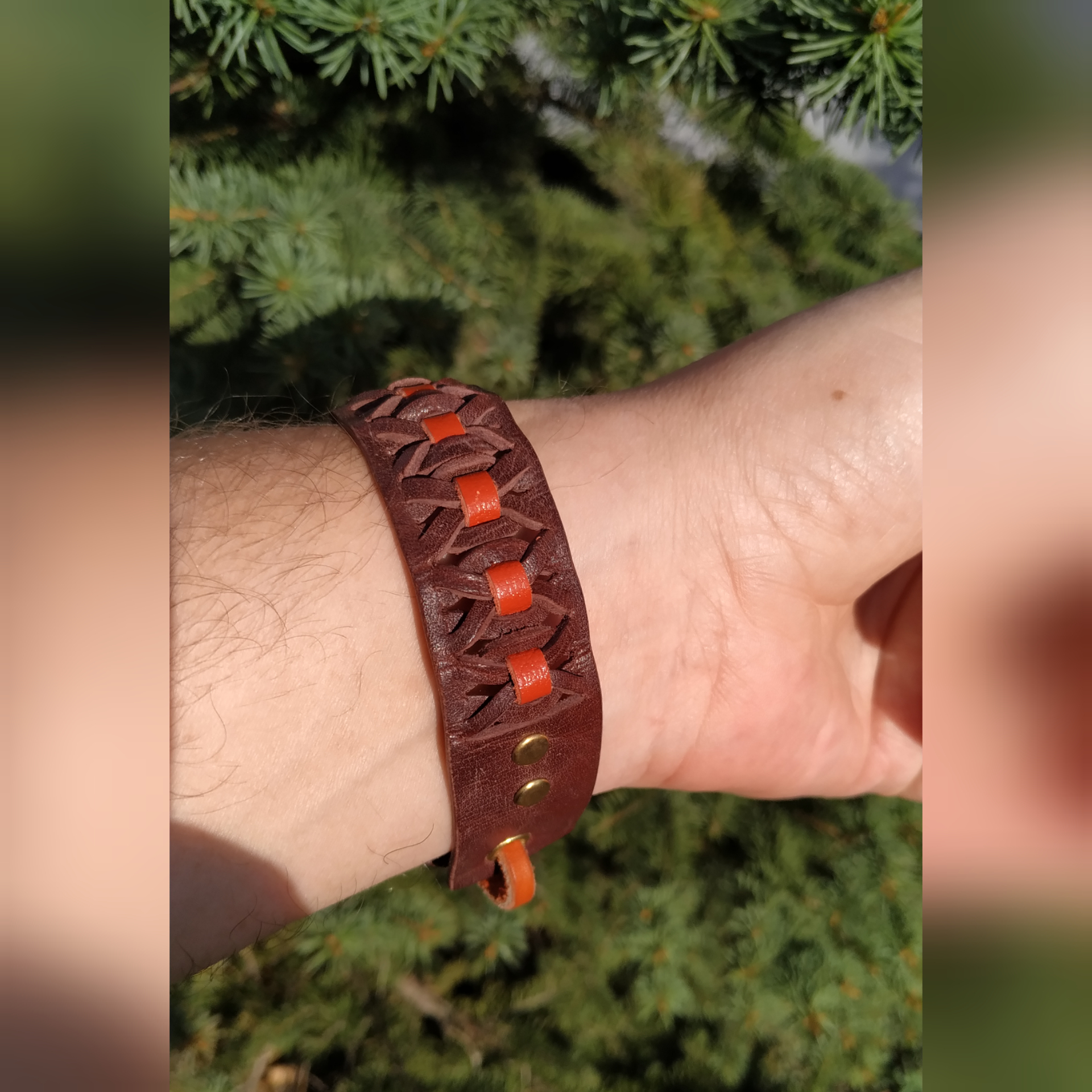 A small selection of bracelets - My, Leather craft, Natural leather, Leather products, Leather bracelet, Needlework without process, Longpost