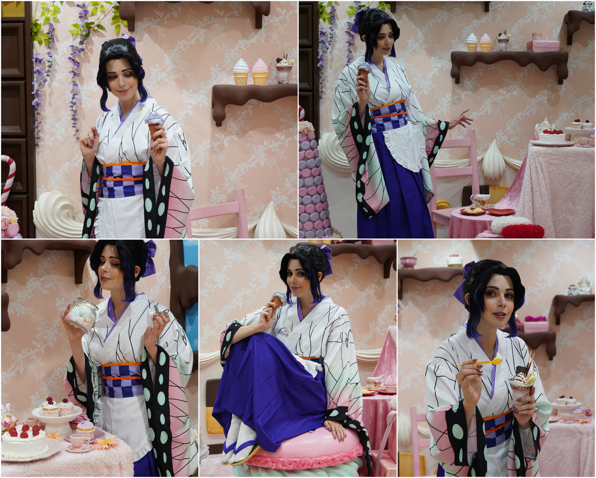 Cosplay at the maid cafe version of Shinobu and about the experience of renting a cosplay sharing studio - My, Faid Eyren, Cosplay, Kimetsu no yaiba, Kochou shinobu, Life stories, Video, Longpost