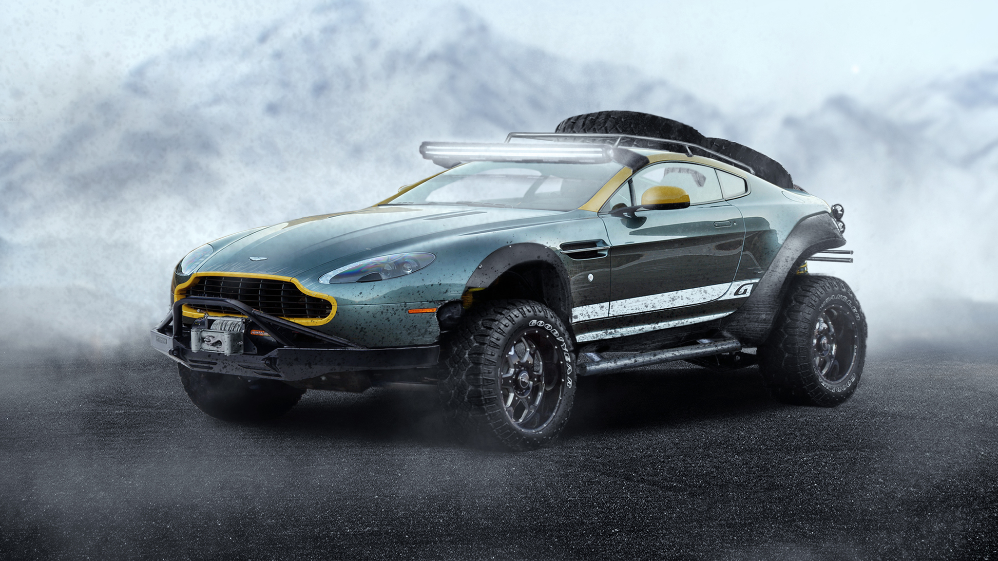 Off-road Aston Martin - My, Photoshop, Photoshop master, Tuning