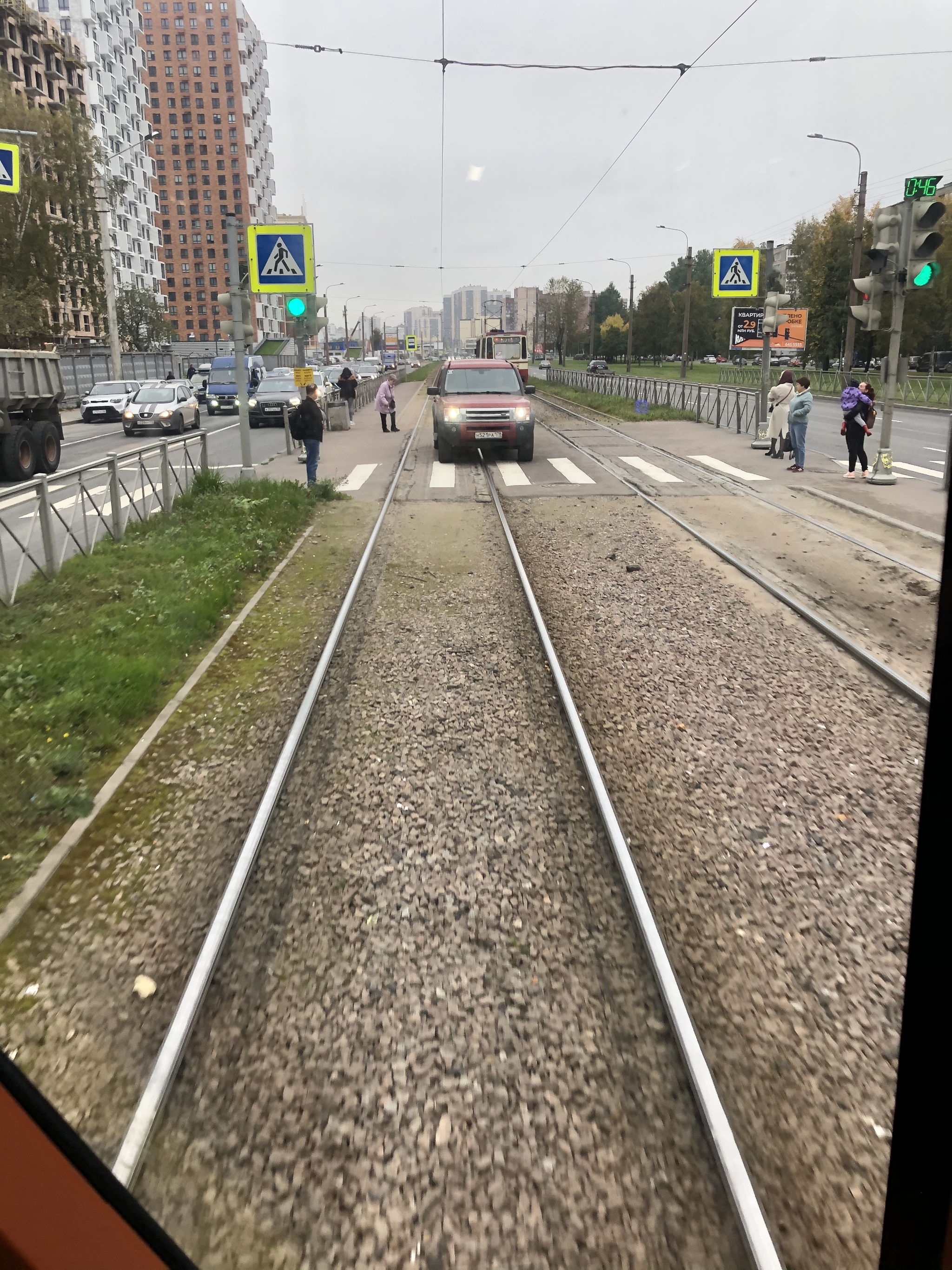 Peter, Far Eastern, new tram - My, Traffic rules, Tram, Saint Petersburg, Longpost