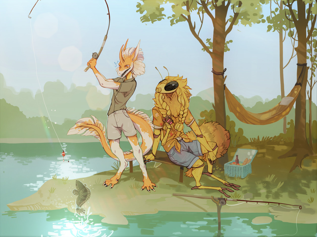 Fishing - Furry, Art, Fishing, Nature, Insects, Bluekiwi101