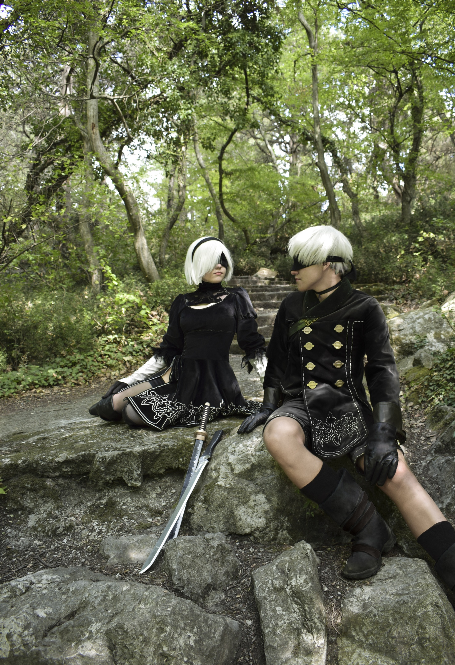 A2 and 2B from NieR: Automata in Crimea - NSFW, Cosplay, Costume, Games, Models, Longpost, NIER Automata, Yorha unit No 2 type B, Yorha unit no 9 type S