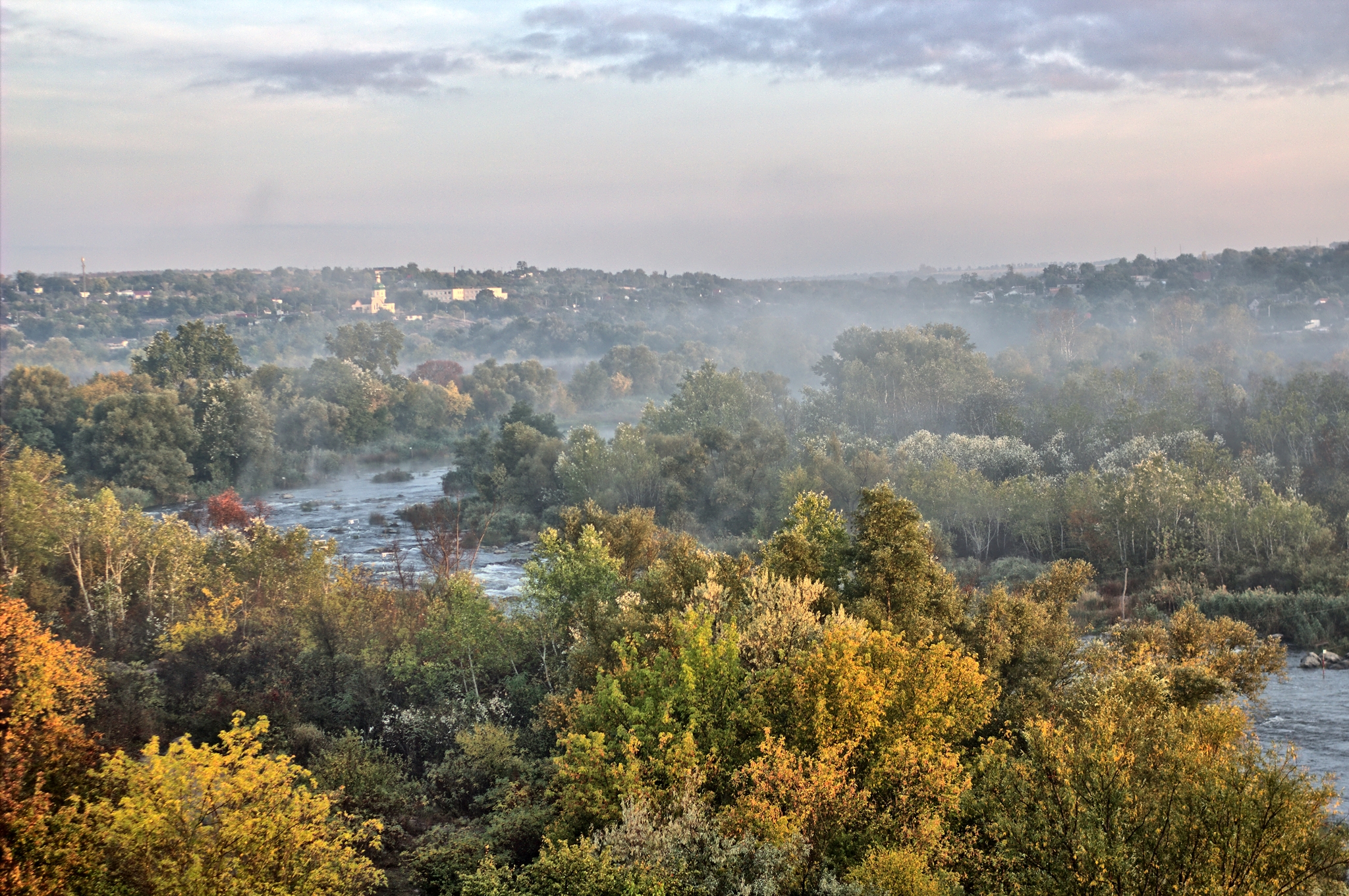 Dawn with fog over the Southern Bug this morning - My, The photo, Atmospheric, Nature, Fog, Longpost, beauty of nature