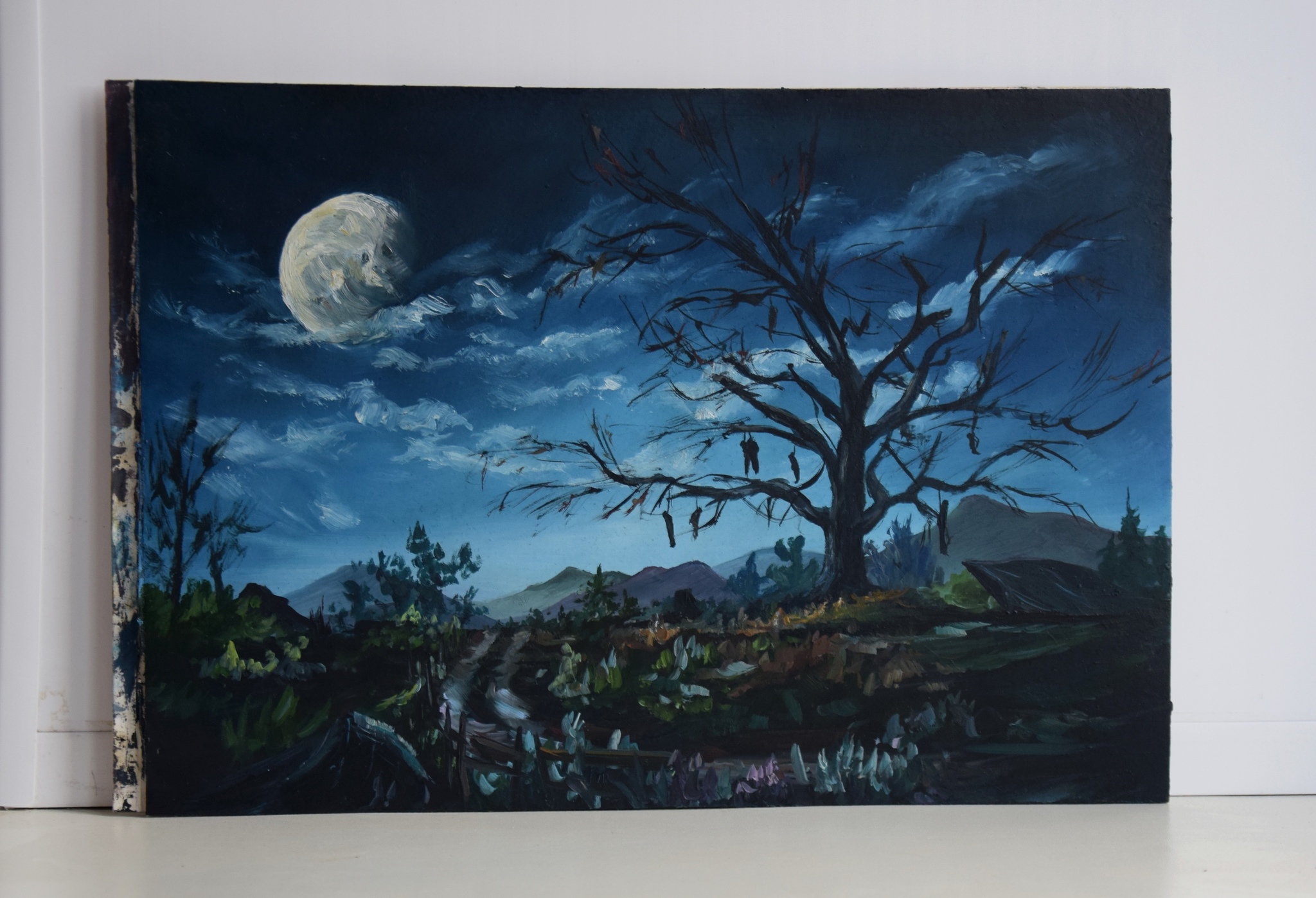 Gallows Tree - My, Witcher, The Witcher 3: Wild Hunt, Painting, Oil painting