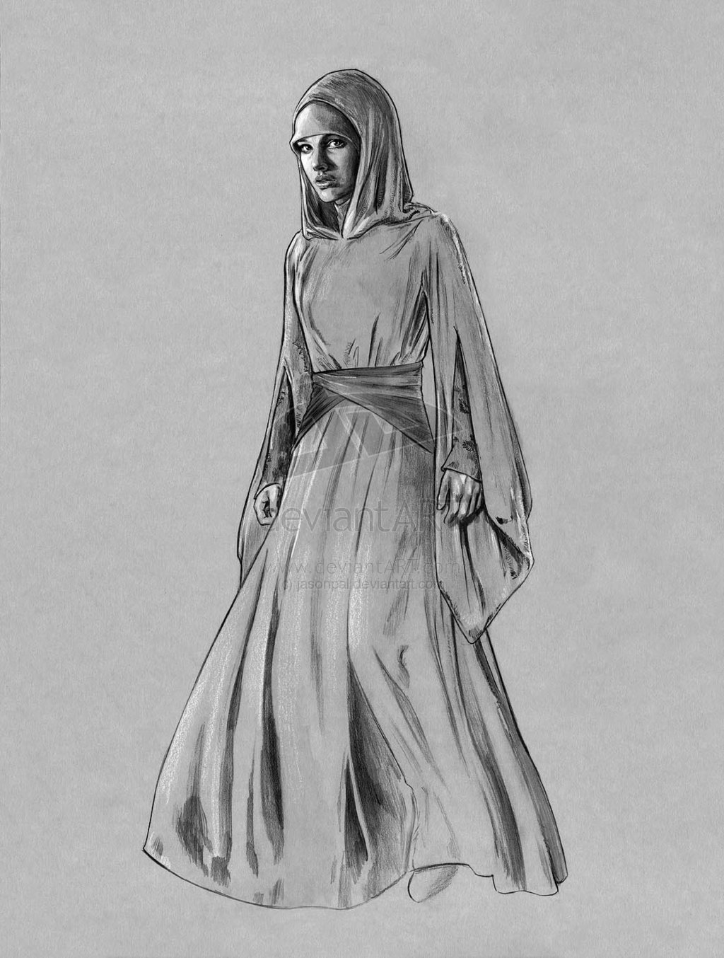 Padme Amidala in the works of American artist Jason Palmer - Star Wars, Padme Amidala, Costume, Sketch, Drawing, Deviantart, Artist, Art, Longpost