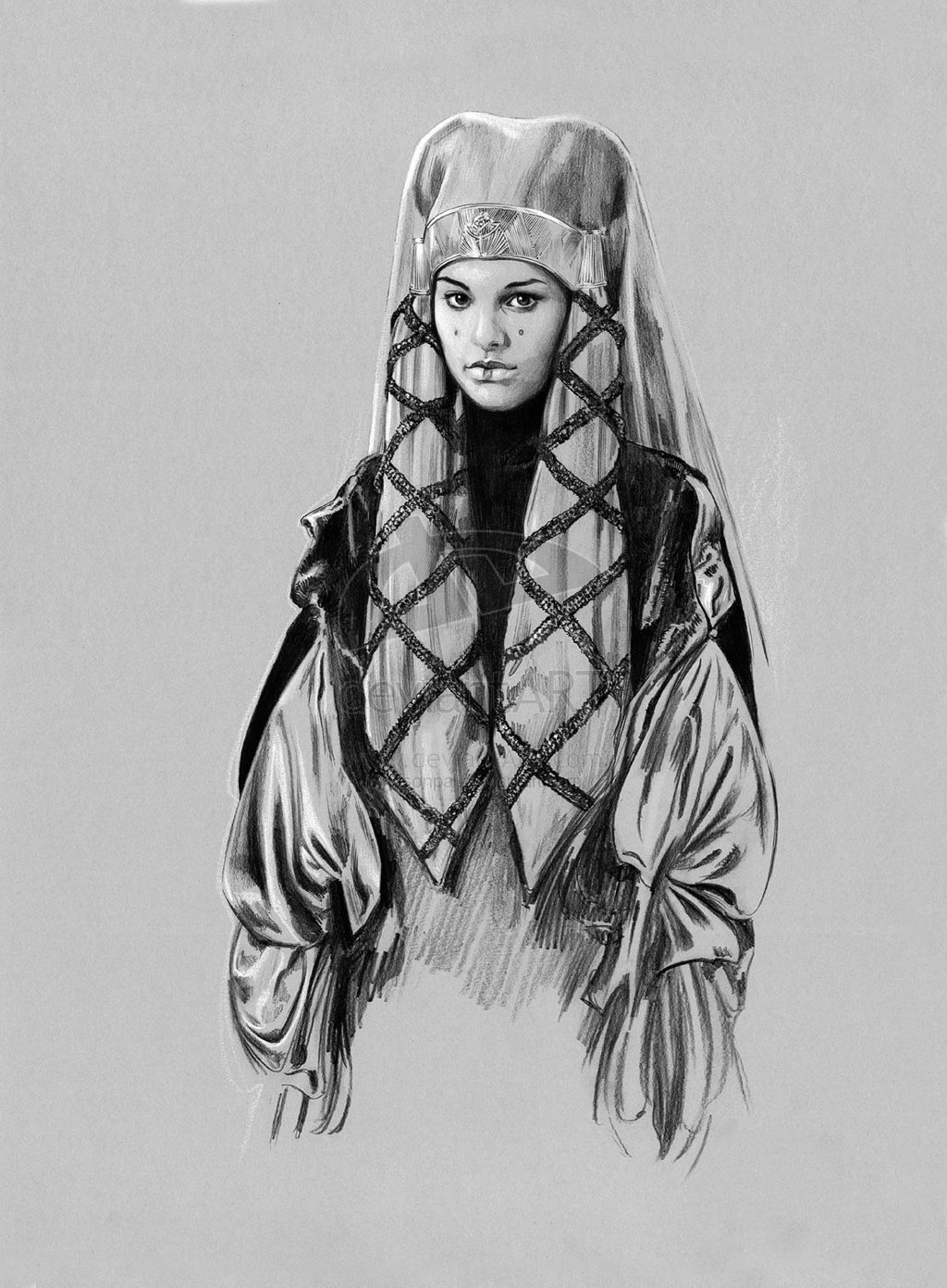 Padme Amidala in the works of American artist Jason Palmer - Star Wars, Padme Amidala, Costume, Sketch, Drawing, Deviantart, Artist, Art, Longpost