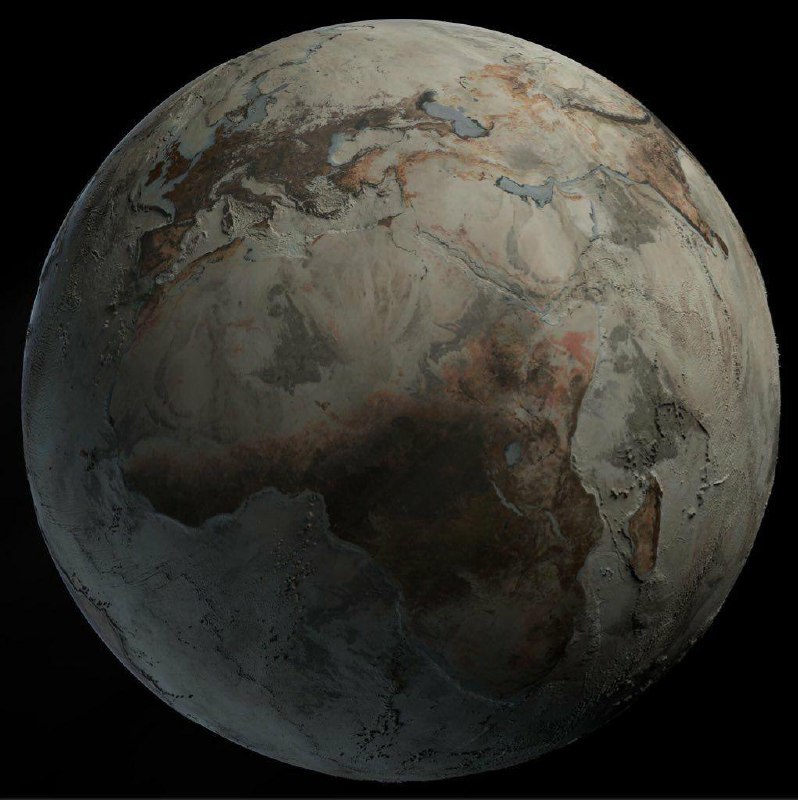 This is the Earth depicted without water and atmosphere - Space, Land, 3D graphics