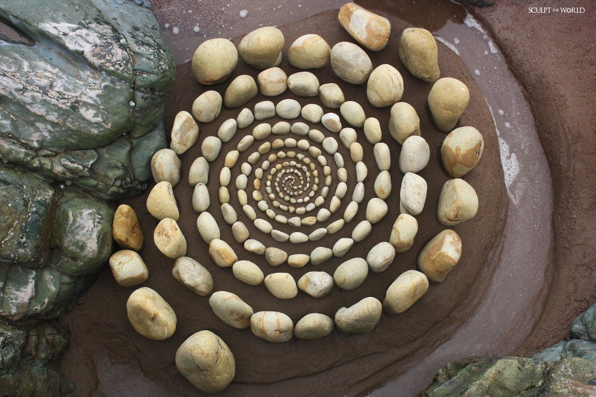 Land art / artist John Forman - land art, Beach, Longpost