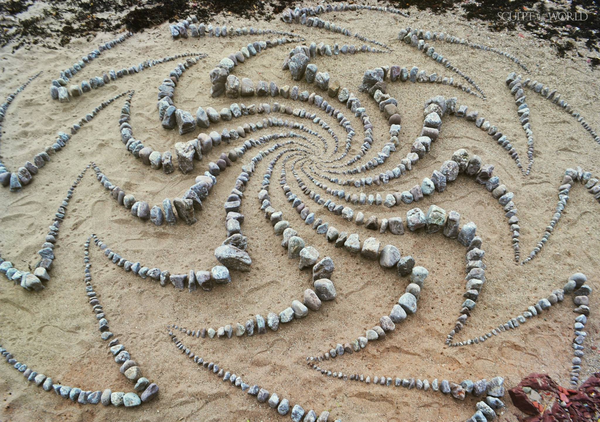 Land art / artist John Forman - land art, Beach, Longpost