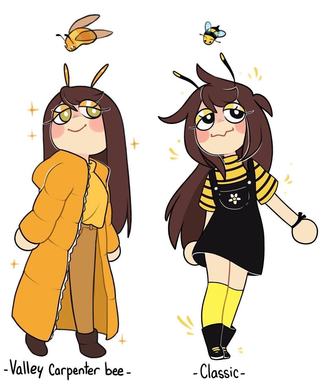 Continuation of the post “Don’t kill bees” - Honeychan01, Bees, Humanization, Art, Reply to post, Longpost