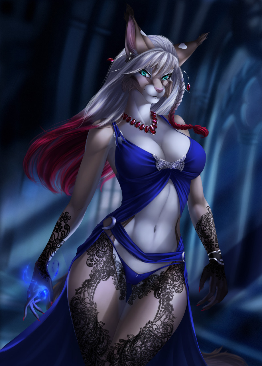 Dark Priestess - NSFW, Furry, Anthro, Art, Furry edge, Elvofirida