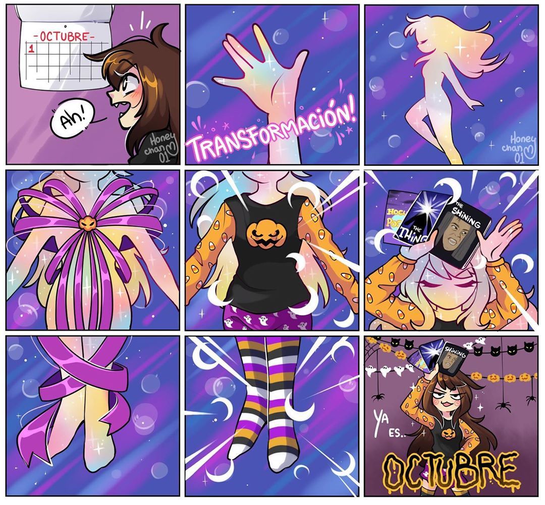 October means Halloween - Comics, Honeychan01, October, Halloween, Transformation