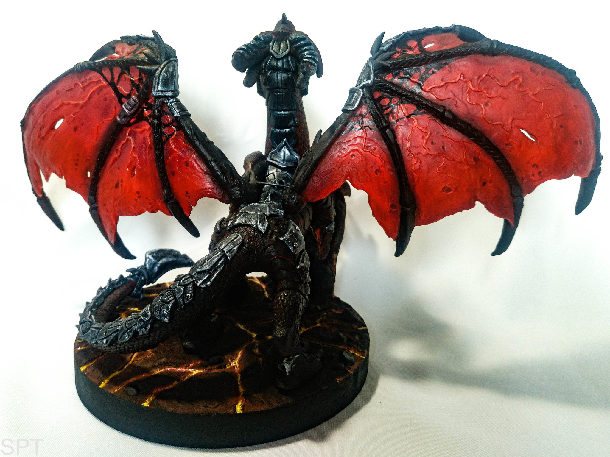 Deathwing based on Warcraft - My, Handmade, World of warcraft, Warcraft, Polymer clay, Velvet plastic, Blizzard, Sculpture, Creation, Longpost, Deathwing