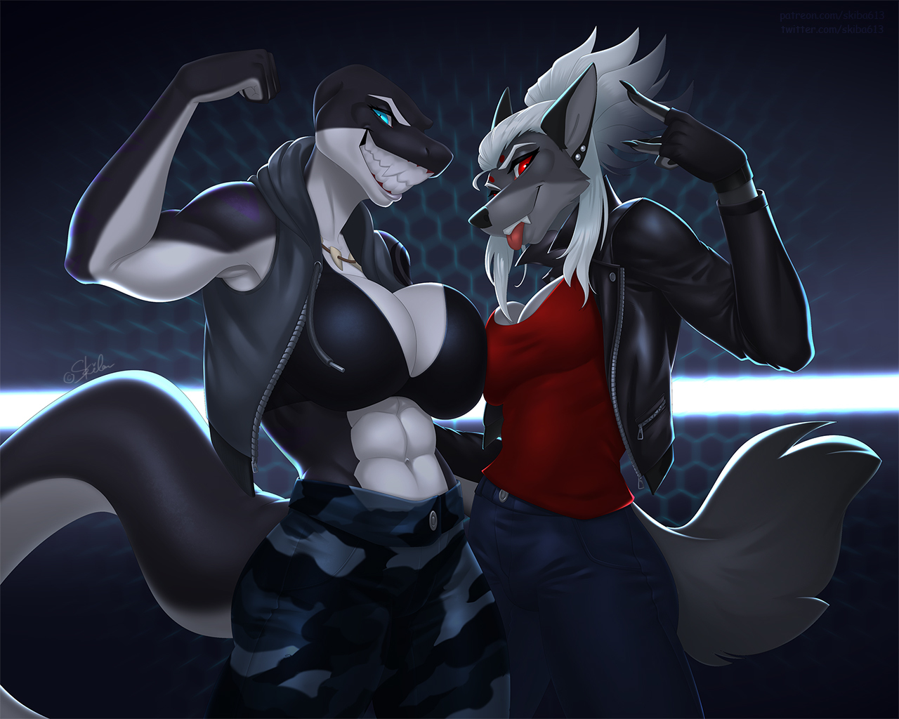 Cool girls - NSFW, Furry, Anthro, Art, Breast, Furotica, Nastywolf613, Longpost