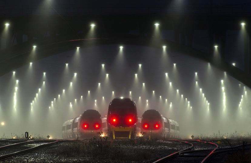 Creepy trains at night station (PS Battle) - The photo, Railway, A train, Railway station, Fotozhaba, Photoshop, Reddit, Horror, Longpost