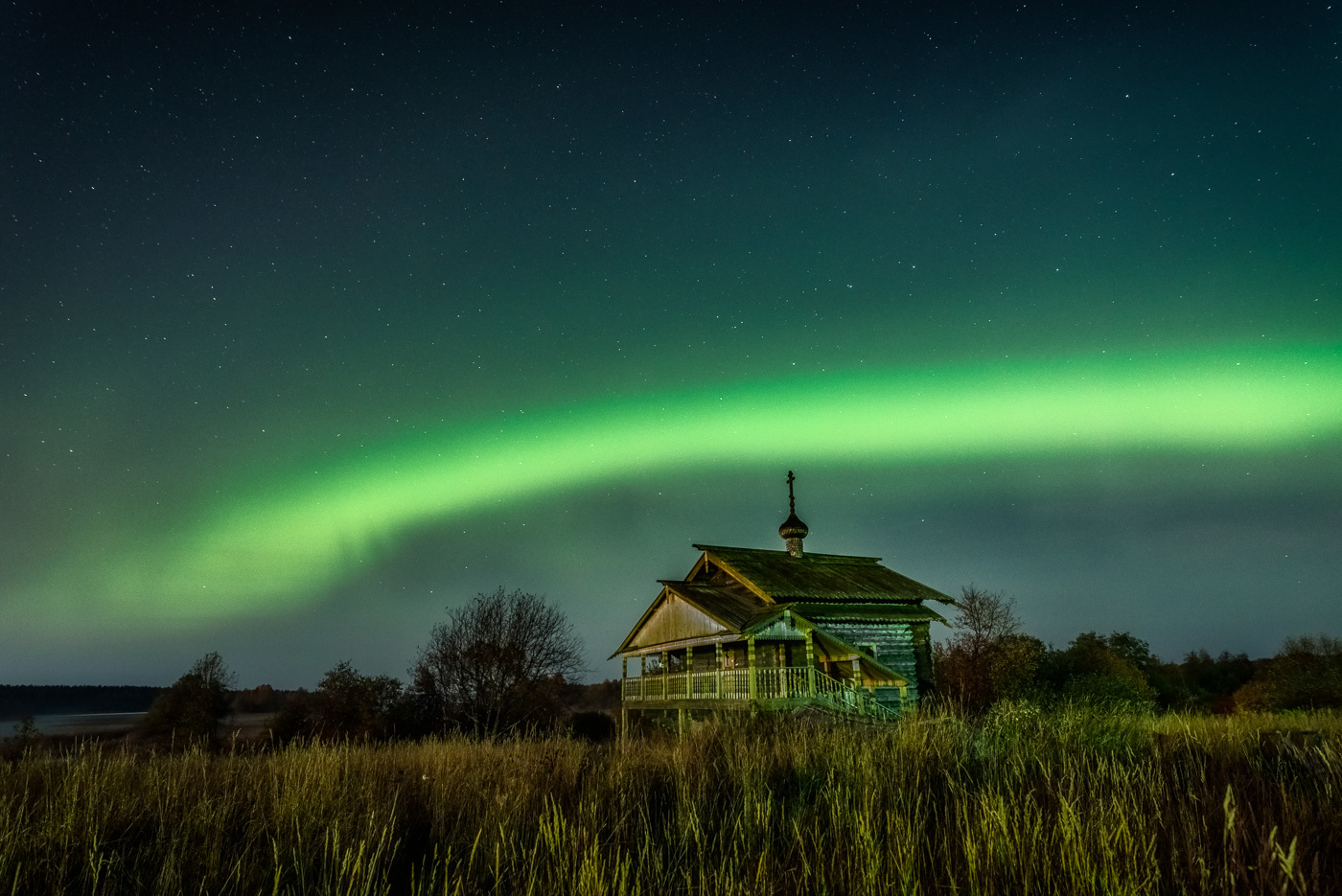 New season aurora season - My, Polar Lights, The photo, Карелия, Aurora borealis, Longpost