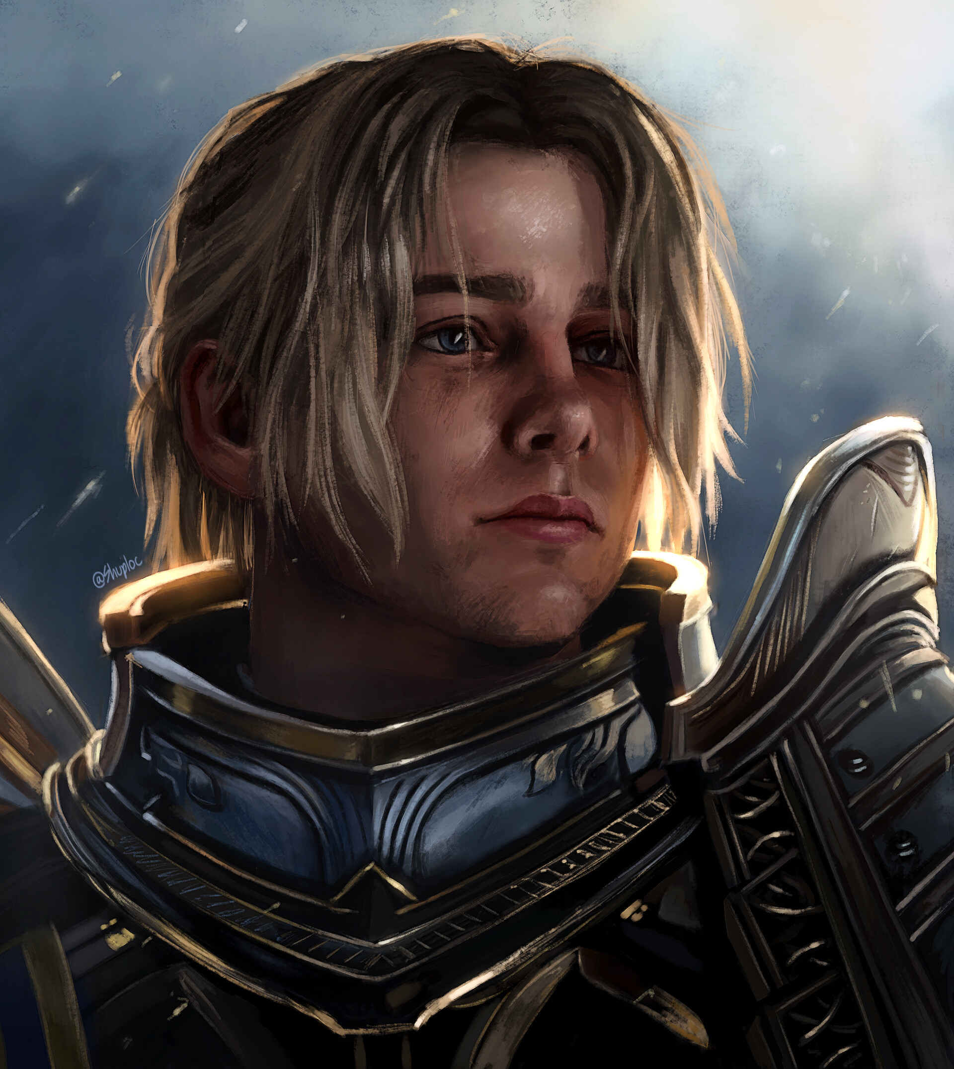 Anduin Wrynn. Posted by Julie Shuploc Damgaard - World of warcraft, Warcraft, Blizzard, Game art, Art, Creation, Alliance, Anduin Rinn