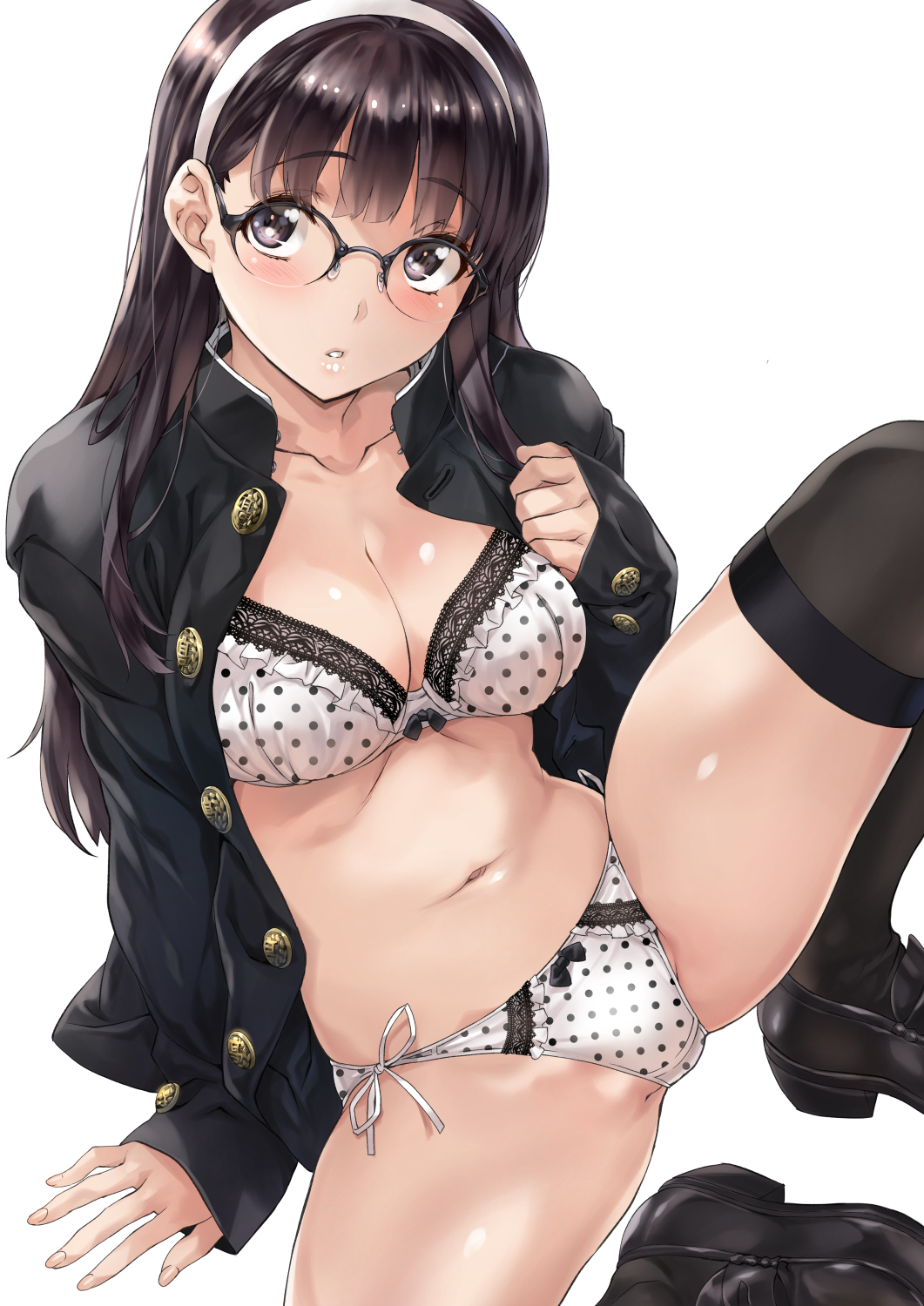 Girl - NSFW, Anime, Anime art, Original character, Underwear, Breast, Pantsu, Glasses