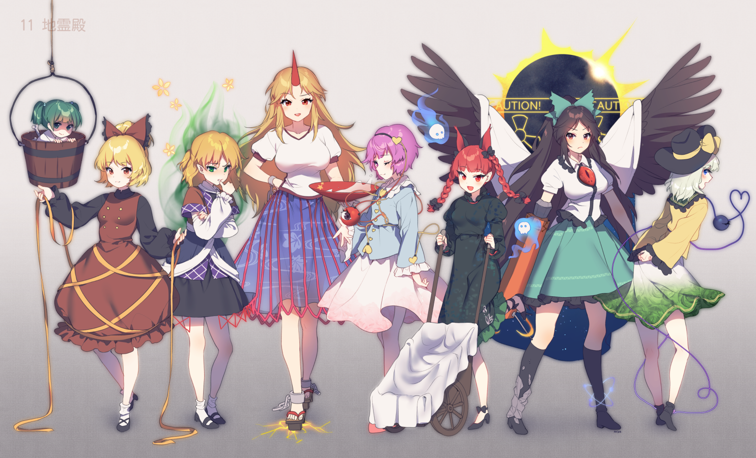 Touhou characters by hajin - Touhou, Anime Art, Аниме, Hajin, Длиннопост