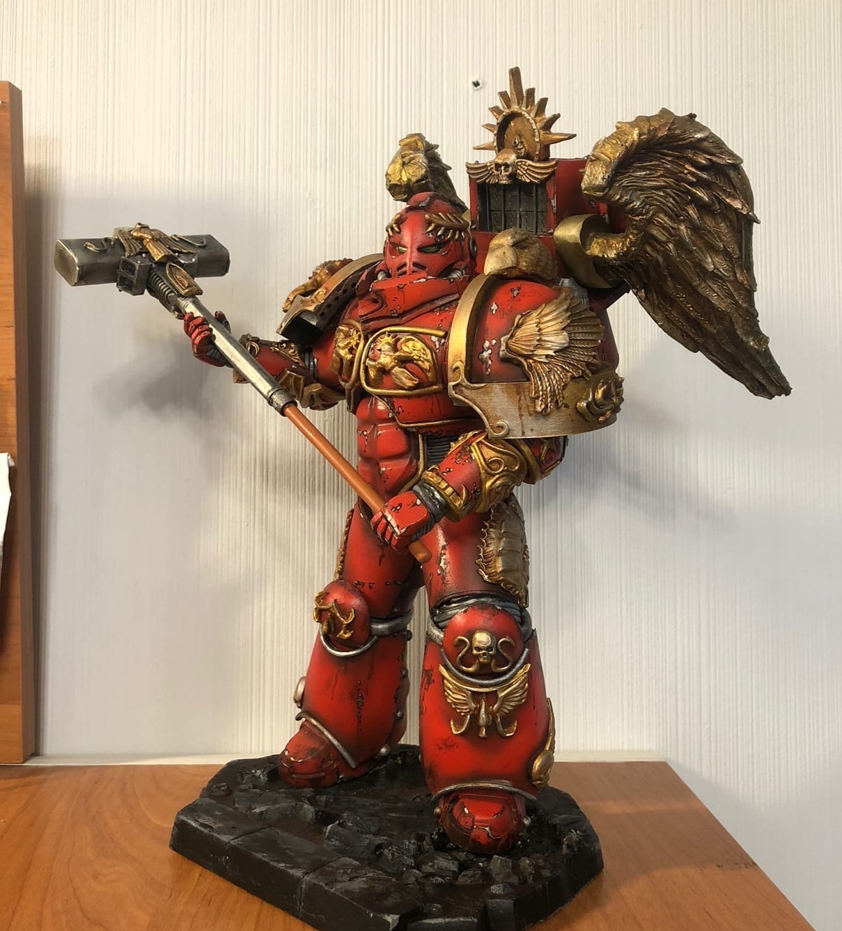 Blood Angels Stormtrooper in Relic Armor - My, Warhammer 40k, Modeling, Miniature, Painting miniatures, Hobby, Collecting, Warhammer, With your own hands, Models, Longpost, Needlework without process