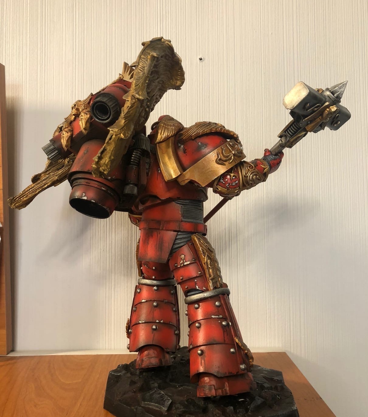 Blood Angels Stormtrooper in Relic Armor - My, Warhammer 40k, Modeling, Miniature, Painting miniatures, Hobby, Collecting, Warhammer, With your own hands, Models, Longpost, Needlework without process