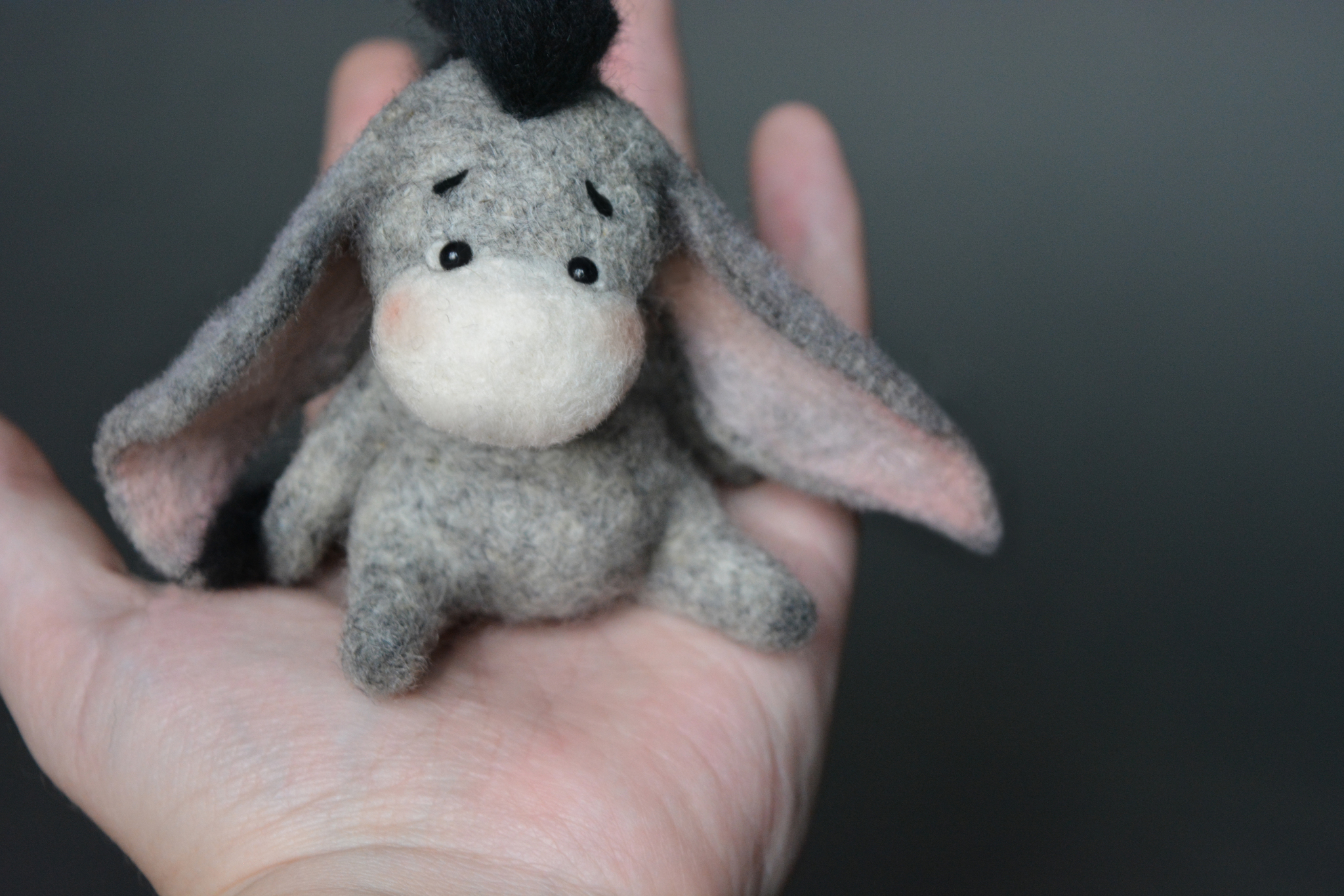 Donkey made of wool - My, Dry felting, Donkey, Wool, Felt, Wool toy, Longpost