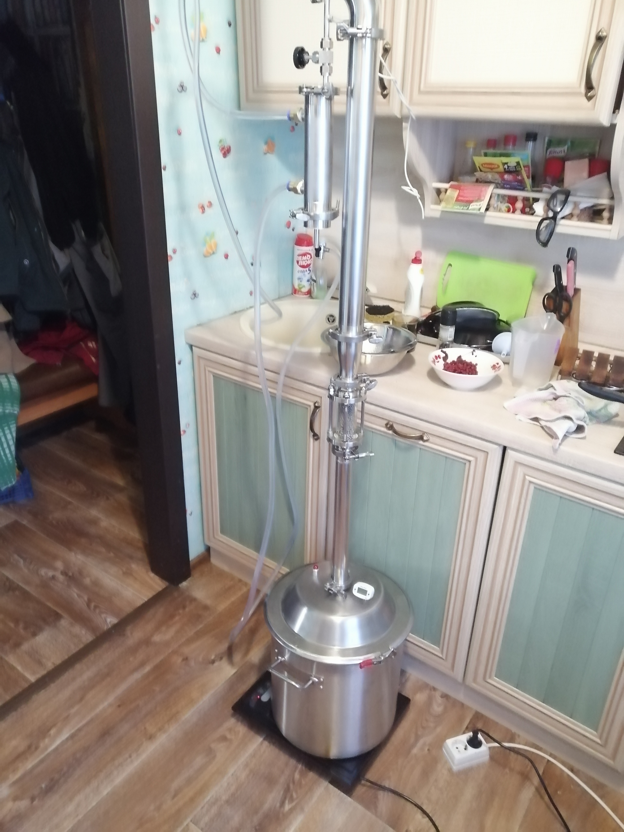 We're racing, we're racing... - My, Home brewing, Rectification column, Longpost