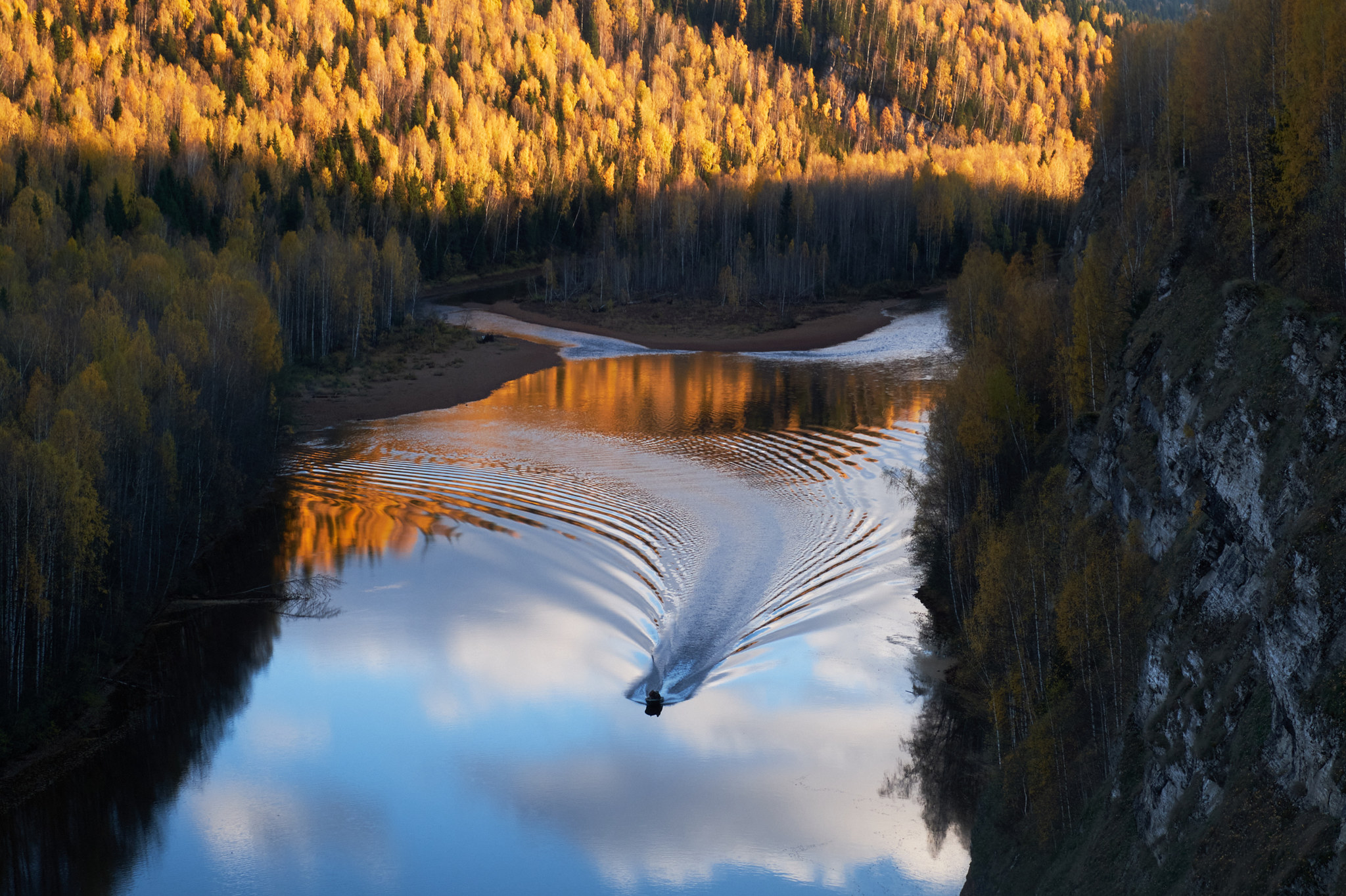 Golden autumn in the Perm region - My, Ural, Perm Territory, Autumn, The rocks, Forest, Longpost