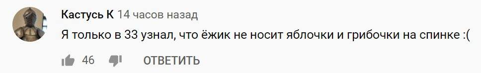 Самый грустный комментарий за 2020 год - Комментарии, Грусть, Ёжик