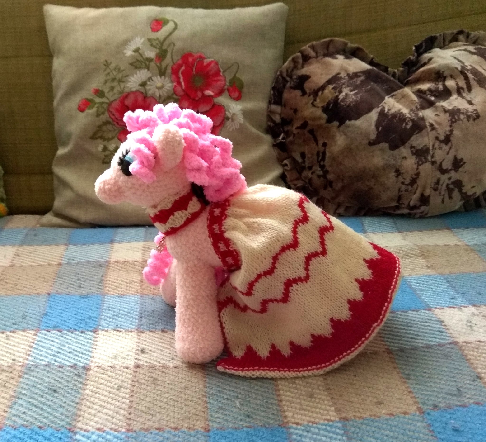 Pinkamina Diana Pie - My, Knitting, Crochet, Knitted toys, Needlework without process, Friday tag is mine, Longpost, Screenshot, My little pony, Pinkie pie