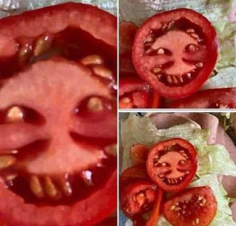 The holiday comes to us - Tomatoes, Kripota, Pareidolia