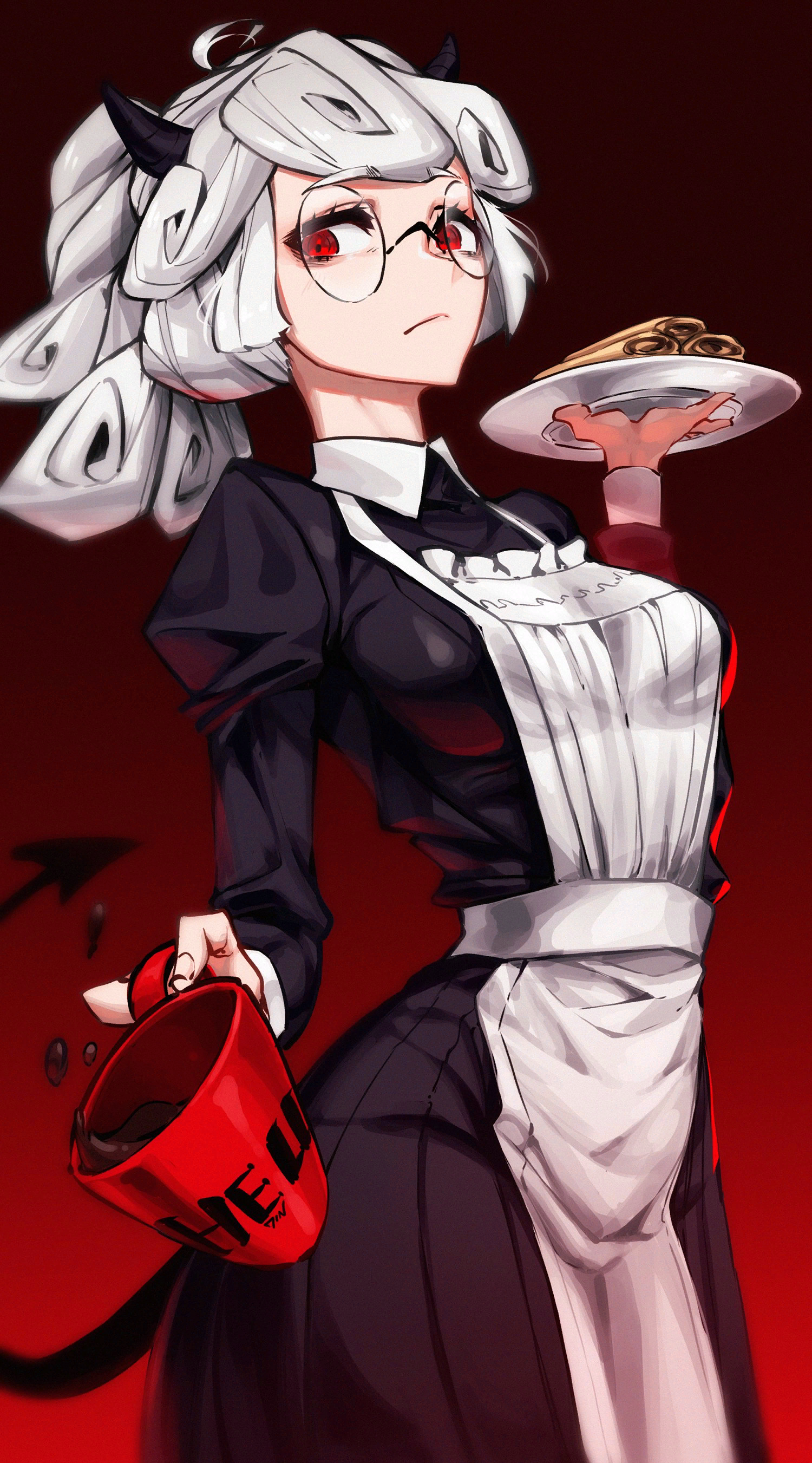 Maid Pandemonica - Helltaker, Pandemonica, Anime art, Housemaid, Anime