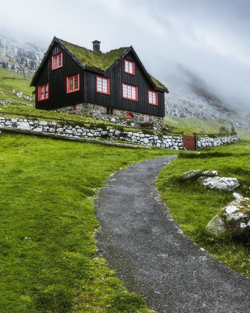 The beauty of the Faroe Islands - Faroe islands, Seasons, Nature, Snow, Grass, Goat, beauty of nature, The photo, Longpost