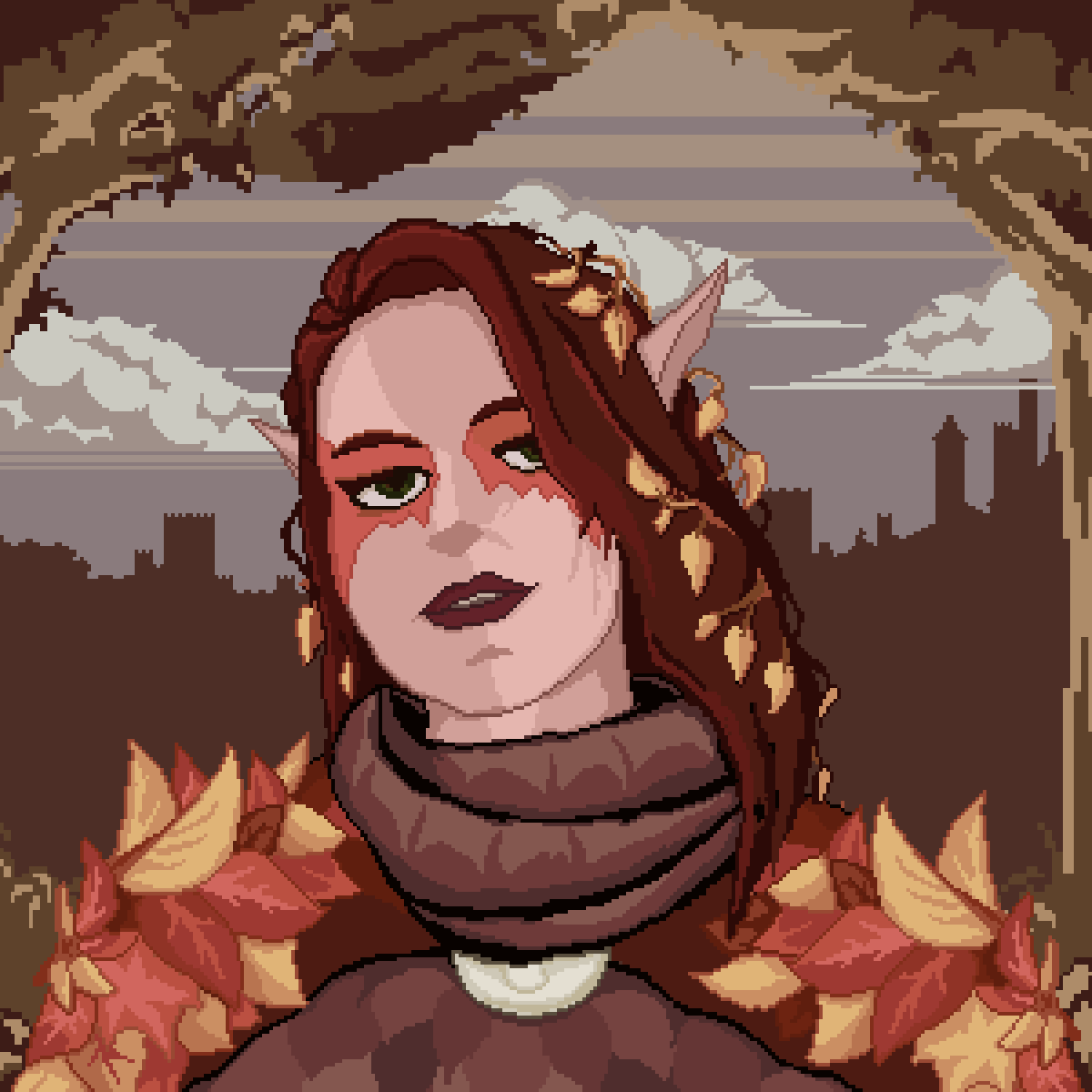 Autumn elf - My, Pixel Art, Pixel, Art, Fantasy, Elves