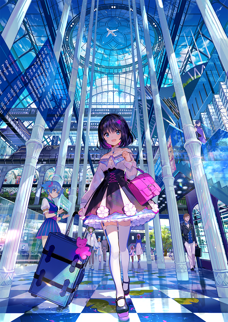 Station - Anime, Anime art, Original character, Future, Railway station, Futurism