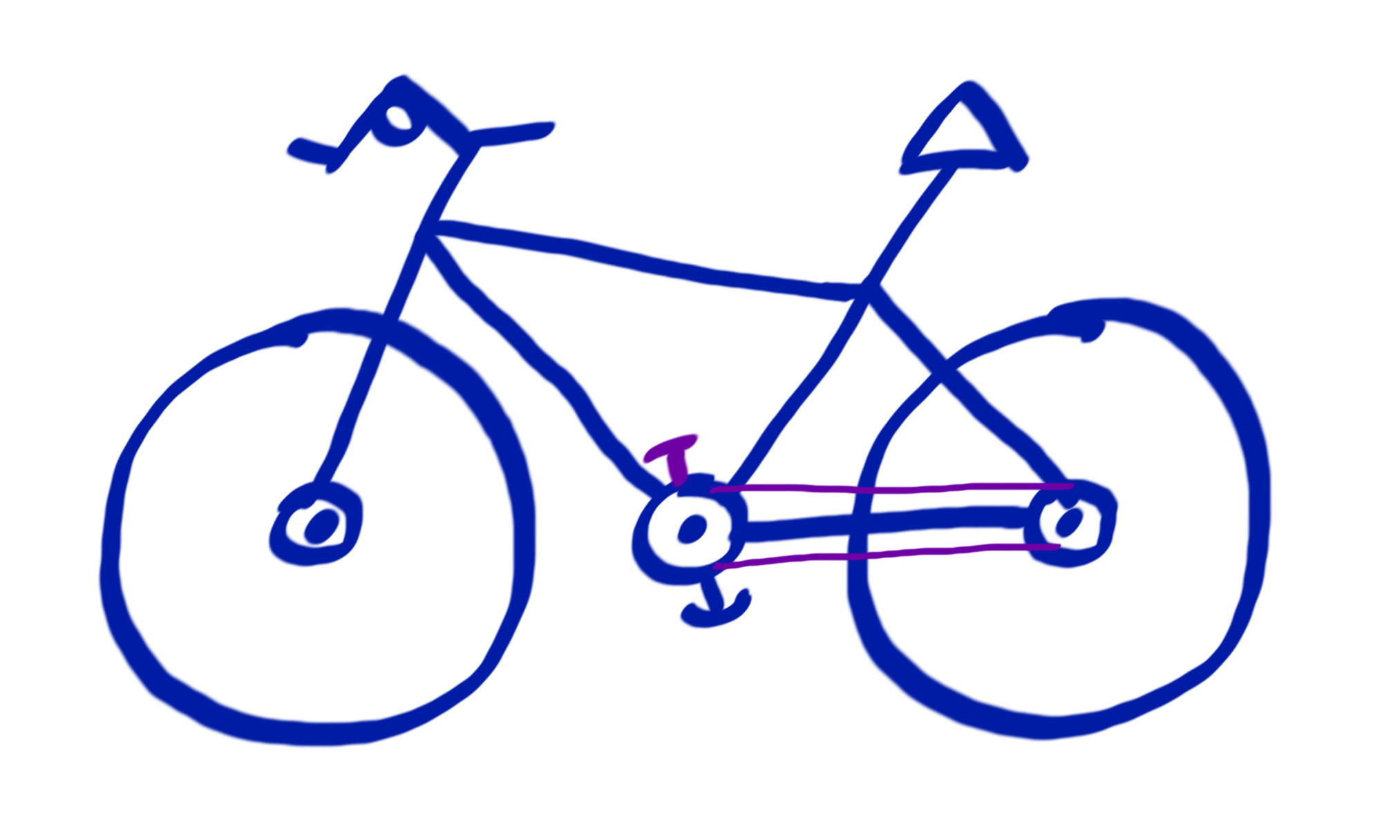 Велосипед нарисованный по частям