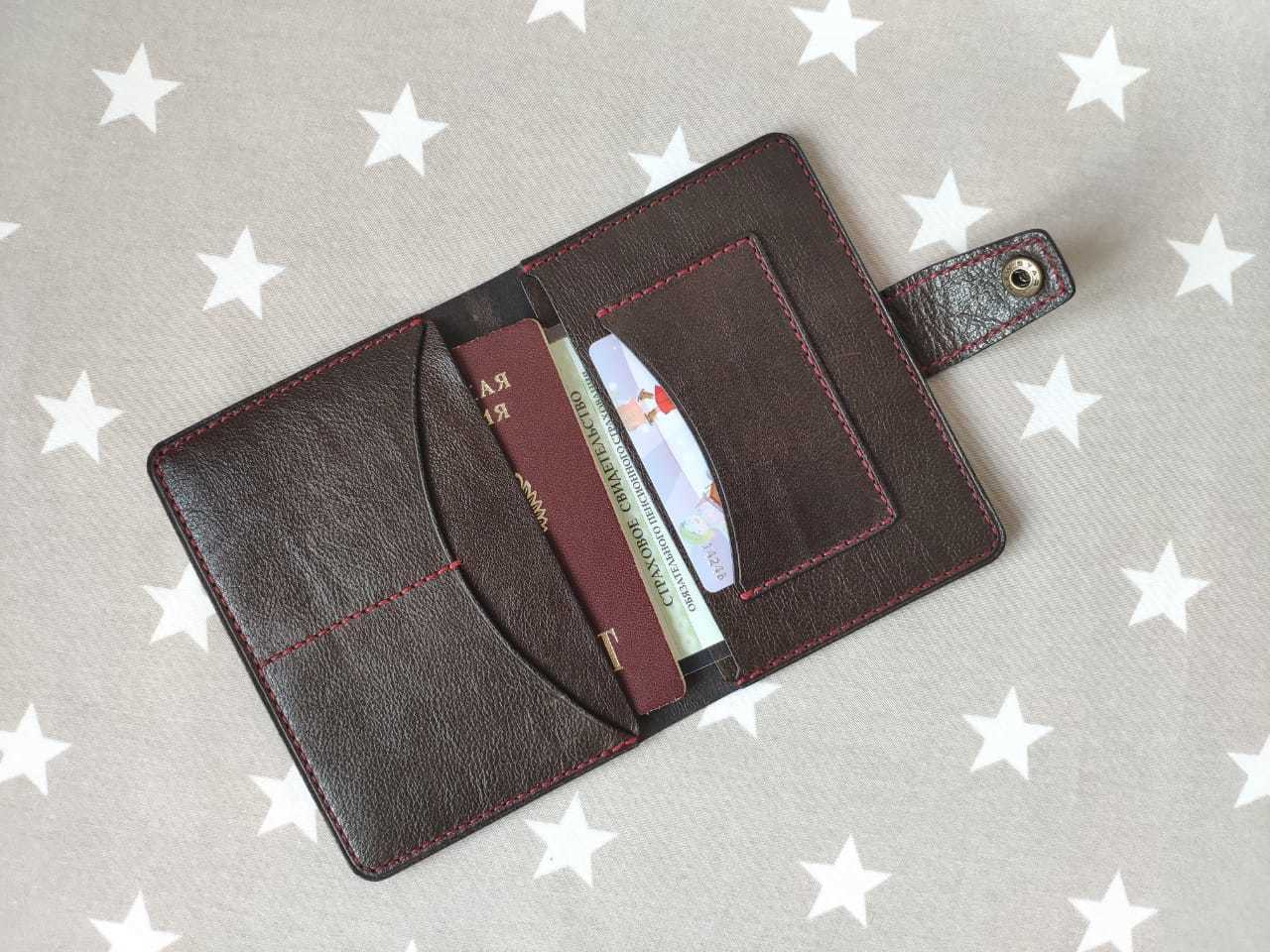 Calf leather wallet - My, Leather, Leather products, Handmade, Purse, Longpost, Needlework without process