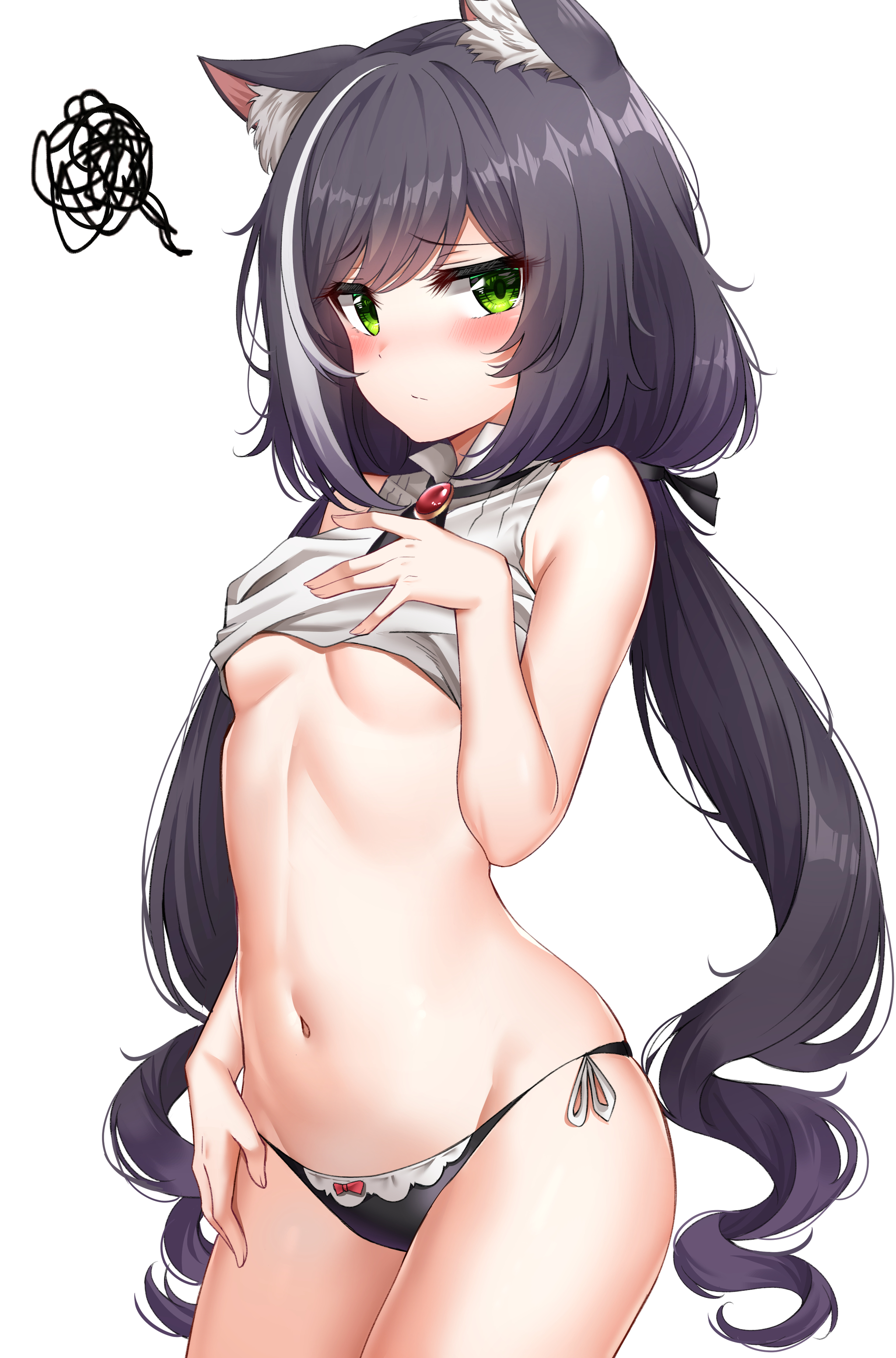 Kyaru - NSFW, Аниме, Anime Art, Princess Connect! Re:Dive, Kiruya Momochi, Арт, Длиннопост, Cat Keyhole Bra