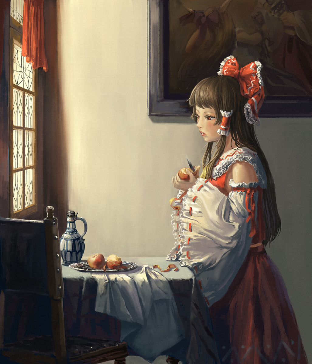 Hakurei Reimu - Anime art, Anime, Hakurei Reimu, Touhou, Amibazh