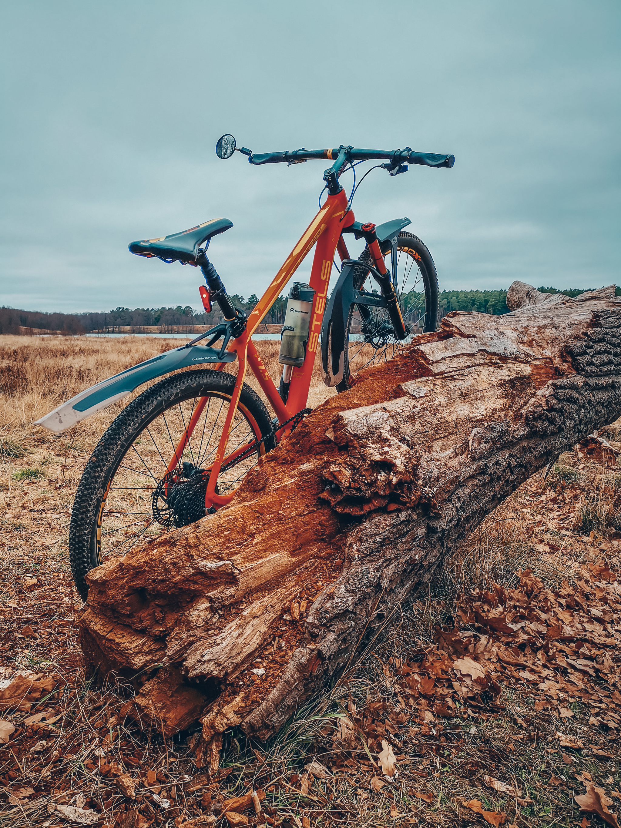 Morning, Sunday - My, Mobile photography, A bike, Autumn, Longpost