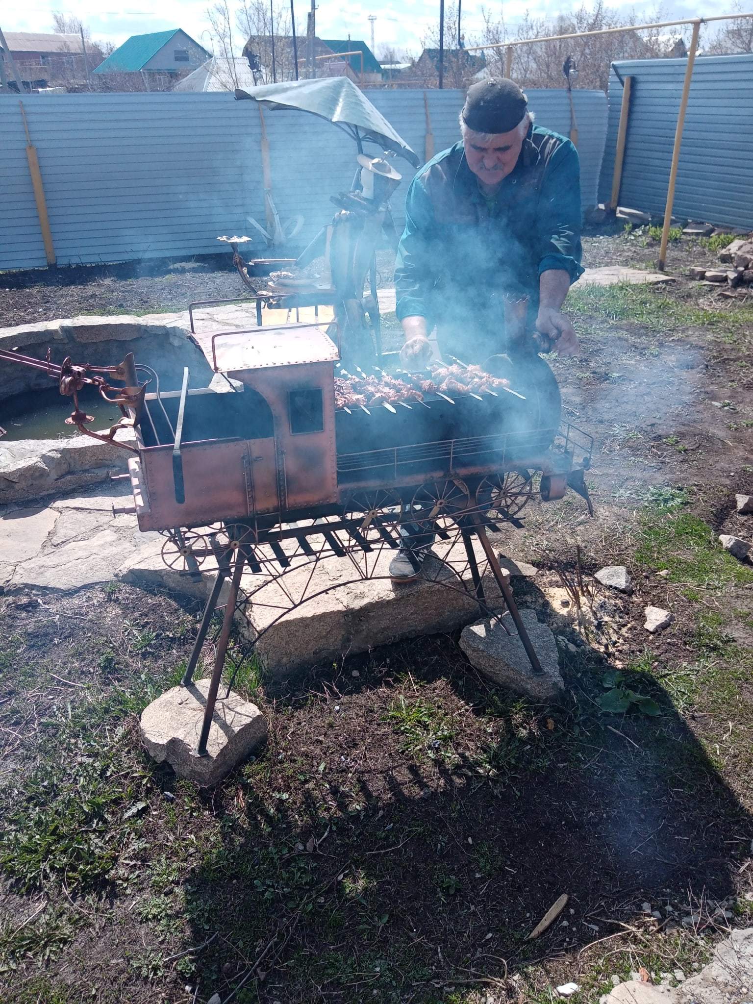 My first job in 2014 - My, Needlework, Brazier, Longpost, Needlework without process, The photo, Locomotive