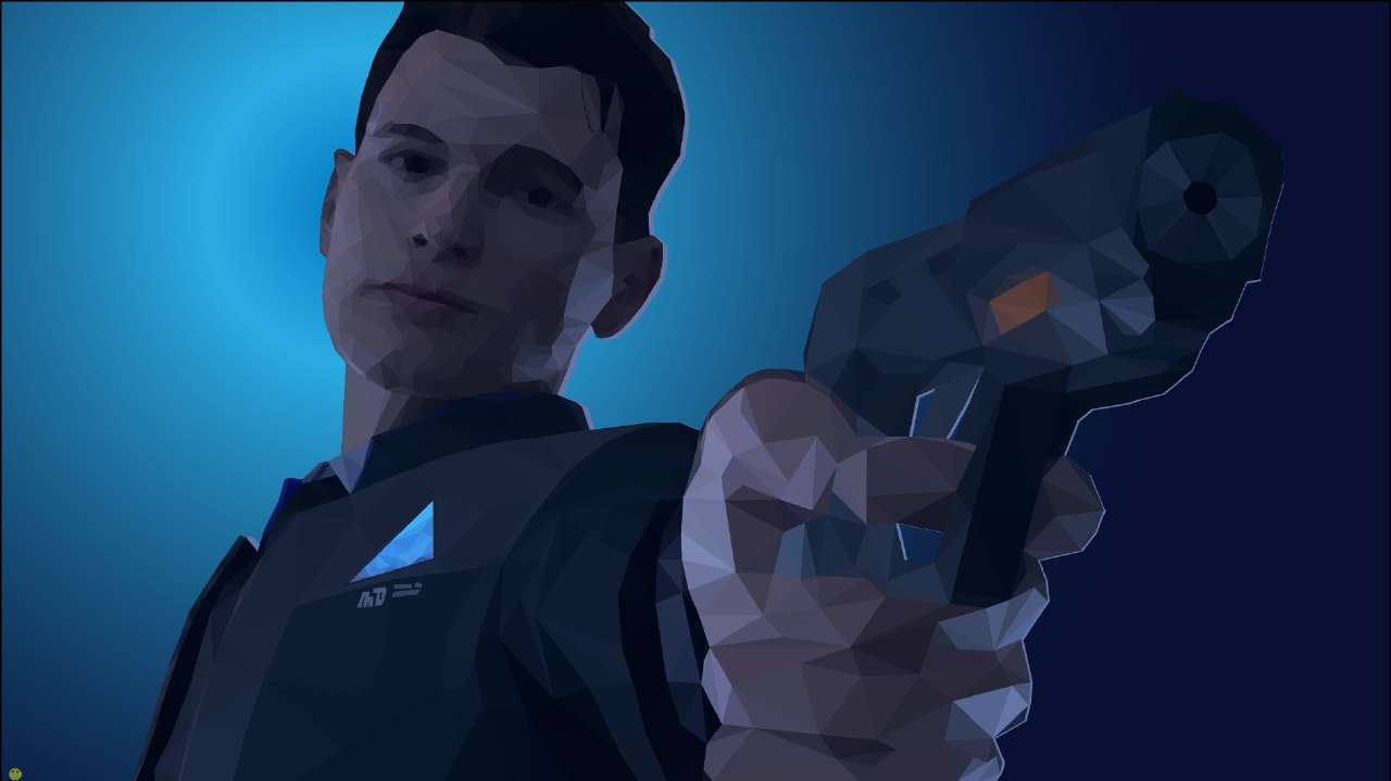 Conor in low poly - My, Drawing, Vector graphics, Detroit: Become Human, Games, Low poly