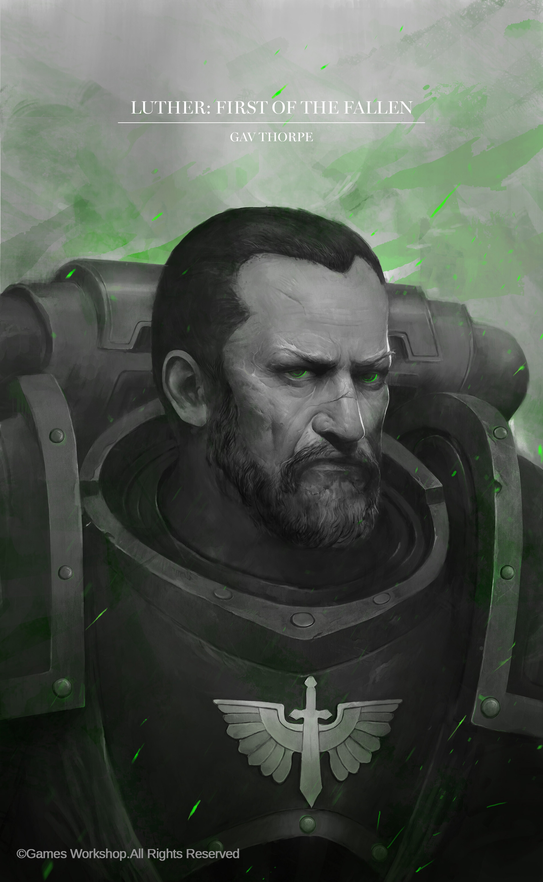 Luther: First of the Fallen - Art, Wh Art, Warhammer 40k, Dark Angels, Luther, Horus heresy, Cover, Books, First, Fallen