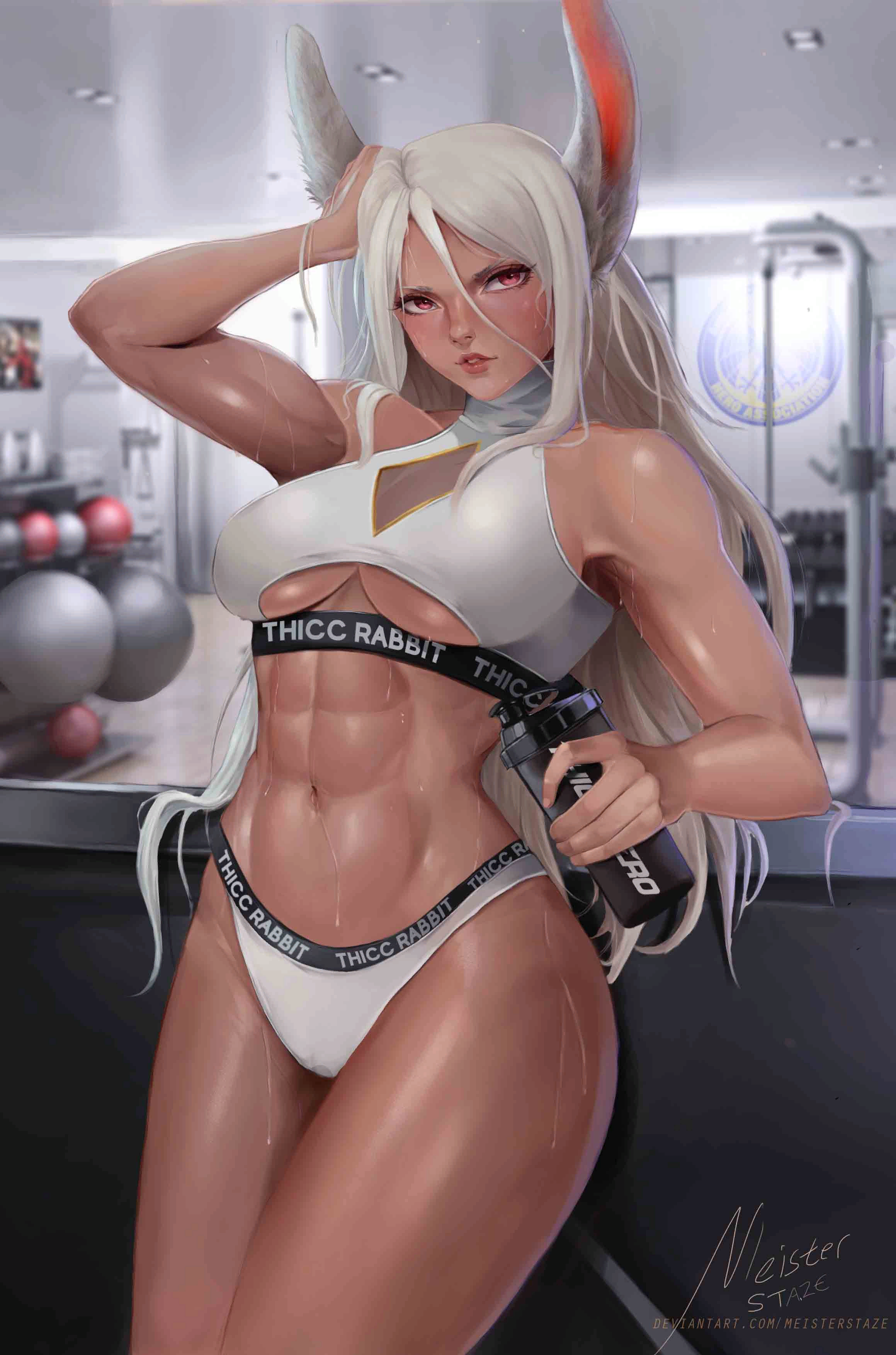 Miruko - NSFW, Miruko, Boku no hero academia, Anime art, Animal ears, Anime, Art, Erotic