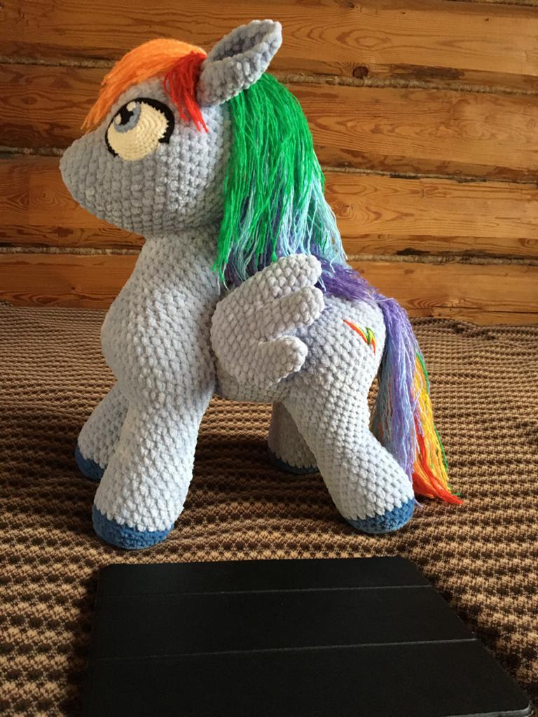 Rainbow Dash - My, My little pony, Amigurumi, Crochet, Rainbow dash, Longpost