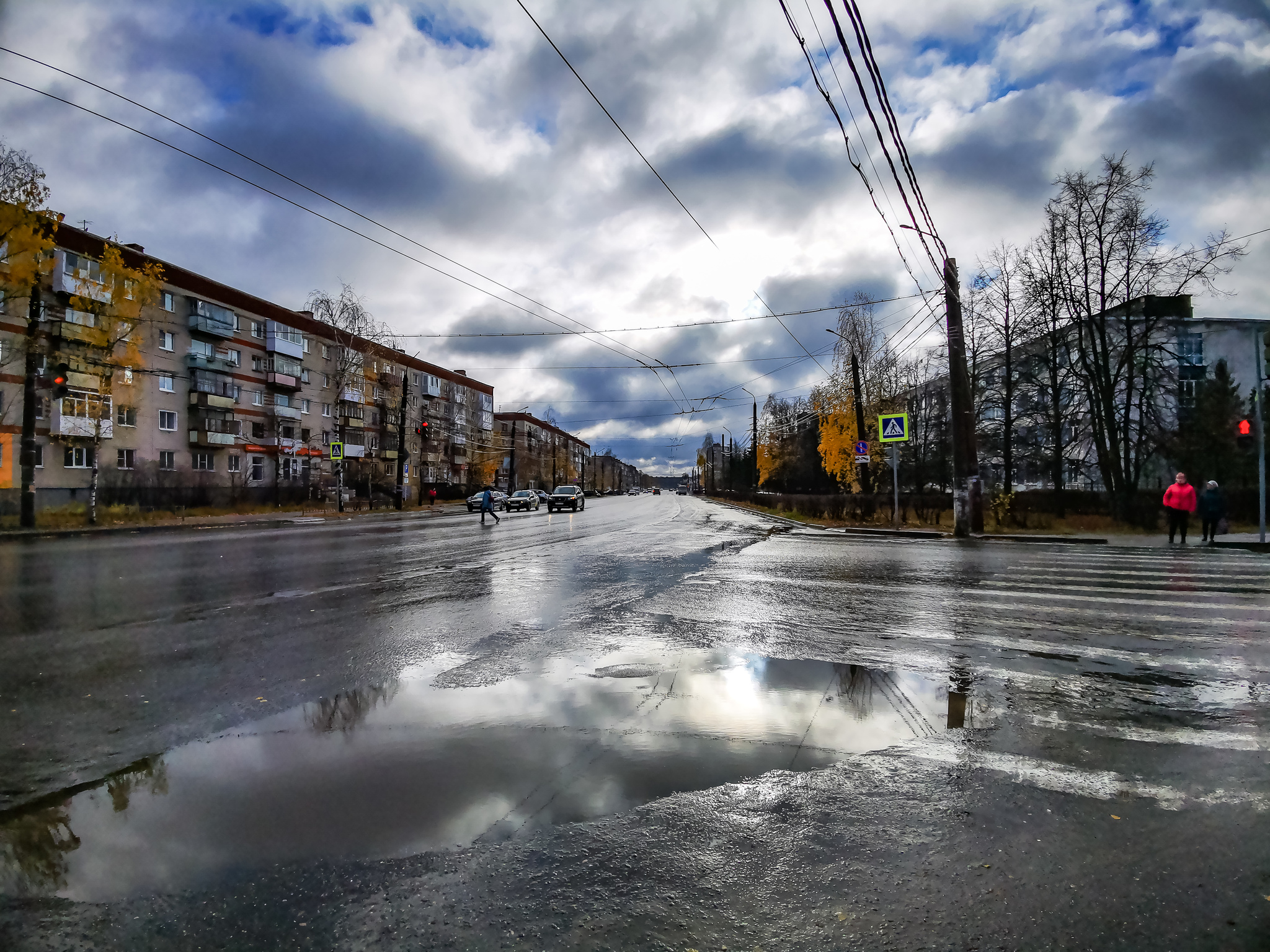 Urban - My, Mobile photography, Bike ride, Town, Rain, A bike, Architecture, Longpost, Dzerzhinsk