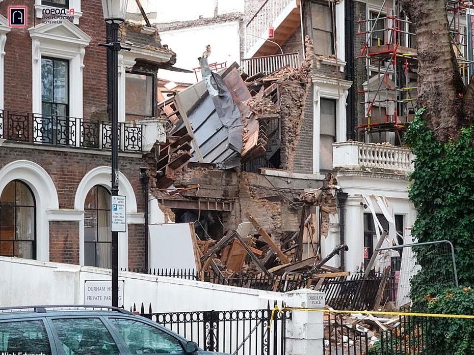 300-year-old mansion worth ?8.5 million collapses in London - news, England, Architecture, Collapse, Longpost, Negative