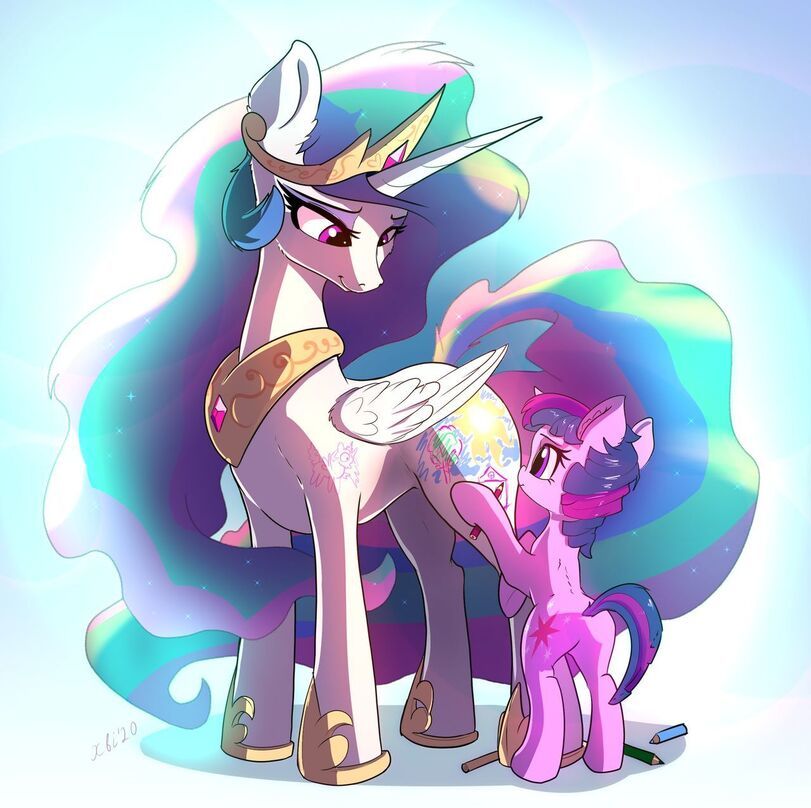 Your sunshine was lonely - My little pony, Princess celestia, Twilight sparkle, Xbi